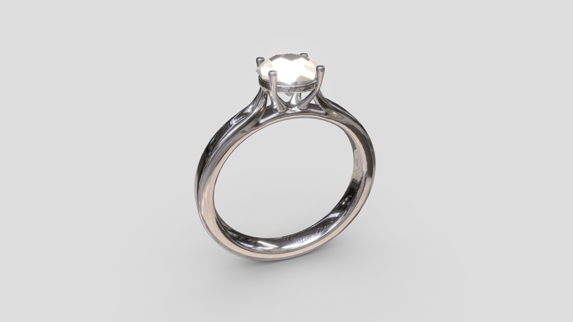 low poly 3d model of engagement diamond ring - Diamond Engagement Ring - Buy Royalty Free 3D model by assetfactory 3d model