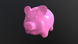 Pig Money Box pig, money, pink, piggy, box, sweet