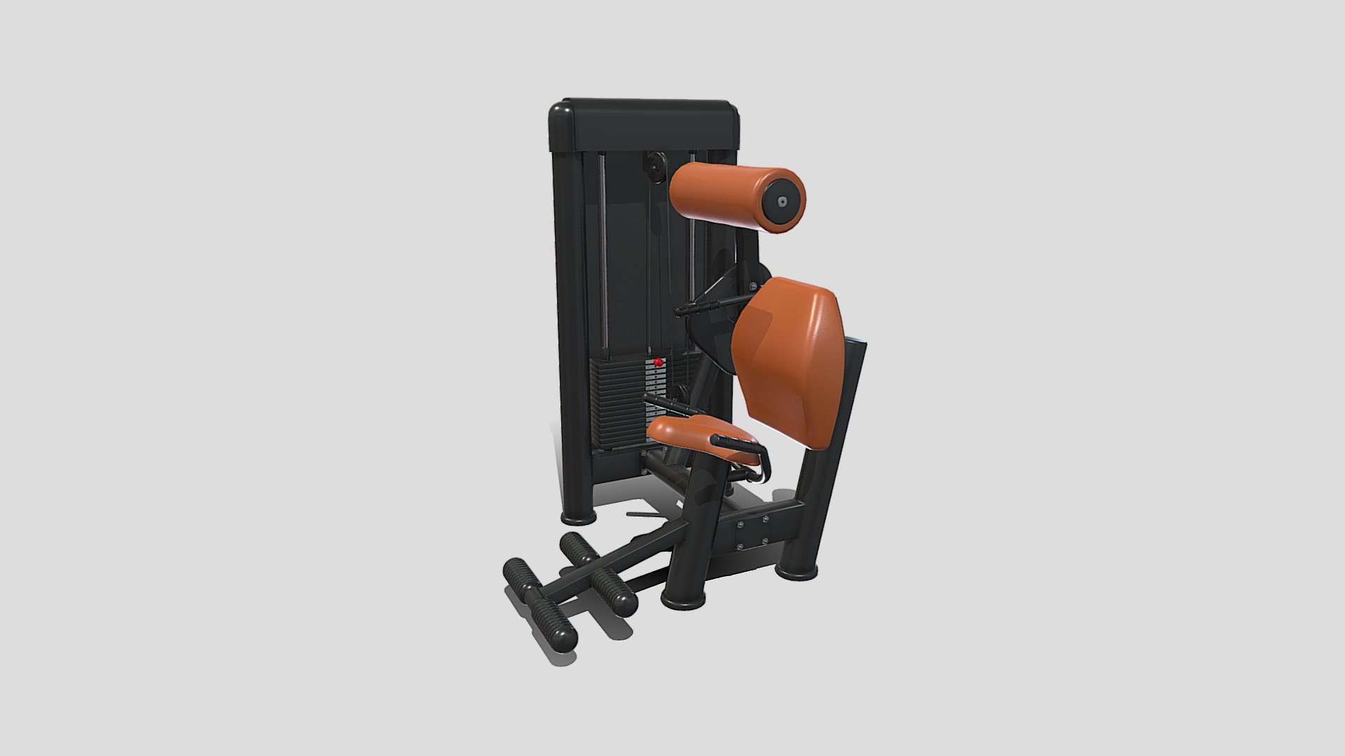 Gym machine 3d model built to real size, rendered with Cycles in Blender, as per seen on attached images. 

File formats:
-.blend, rendered with cycles, as seen in the images;
-.obj, with materials applied;
-.dae, with materials applied;
-.fbx, with materials applied;
-.stl;

Files come named appropriately and split by file format.

3D Software:
The 3D model was originally created in Blender 3.1 and rendered with Cycles.

Materials and textures:
The models have materials applied in all formats, and are ready to import and render.
Materials are image based using PBR, the model comes with five 4k png image textures.

Preview scenes:
The preview images are rendered in Blender using its built-in render engine &lsquo;Cycles'.
Note that the blend files come directly with the rendering scene included and the render command will generate the exact result as seen in previews.

General:
The models are built mostly out of quads.

For any problems please feel free to contact me.

Don't forget to rate and enjoy! - Lower back machine - Buy Royalty Free 3D model by dragosburian 3d model