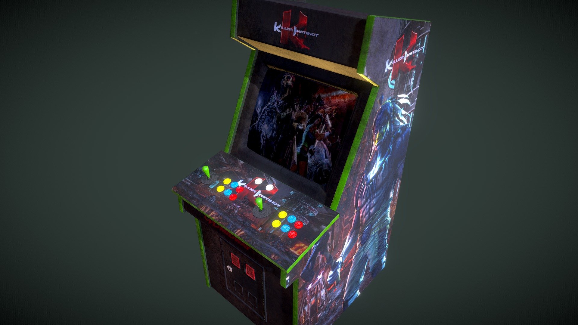 When I was young, I used to play this game almost every day. It truly brought back some really great memories creating this guy. I used the same framework as the Mortal Kombat Arcade but I wanted to make this one its own. Hope you all enjoy it! - Arcade Killer Instinct Fan Art - Buy Royalty Free 3D model by DanielGilbreath 3d model