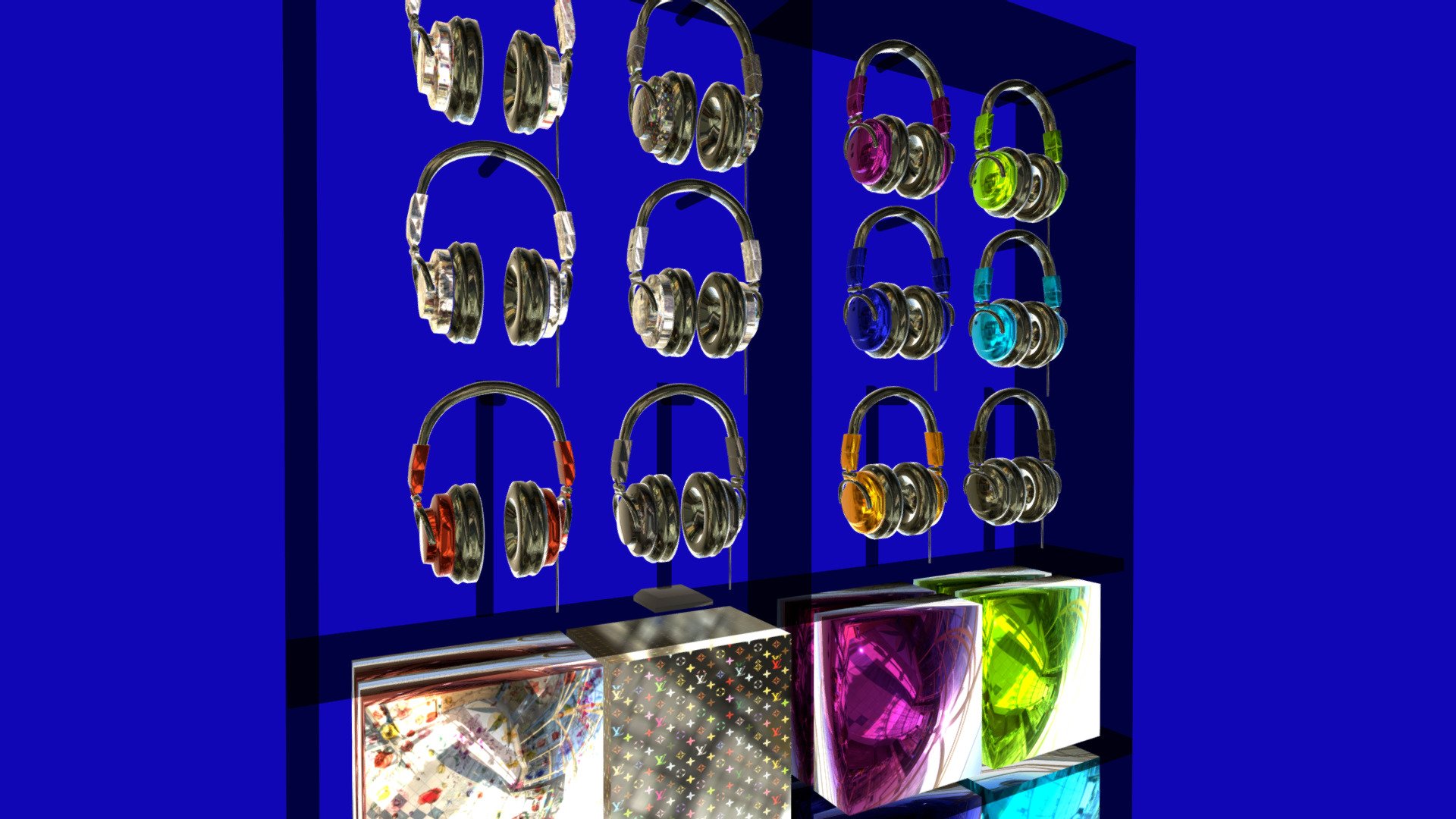Headphones store display (visual merchandising) 
metalized free download - Headphones store display (visual merchandising) - Download Free 3D model by vmmaniac 3d model