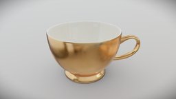 Gold Teacup tableware, teacup, gold
