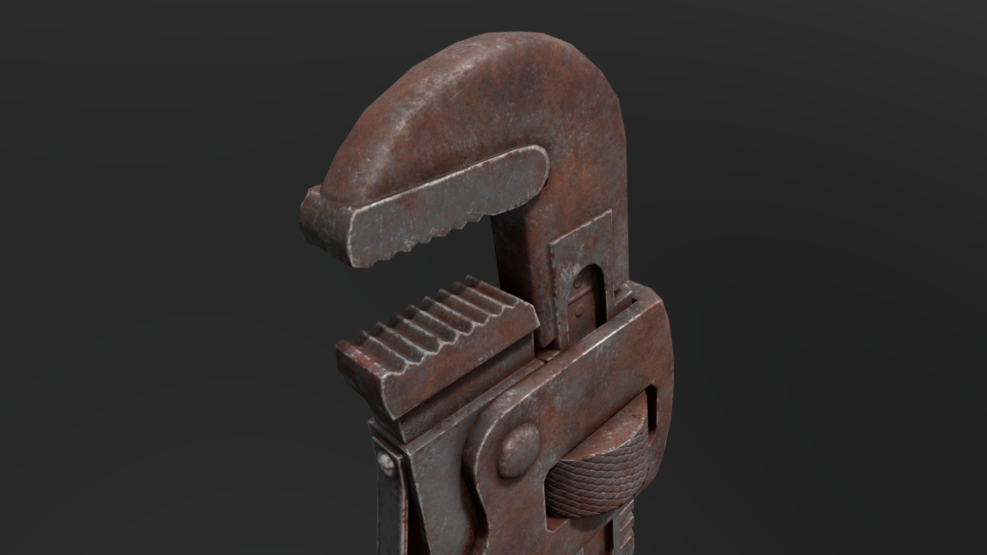 During the work, the program crashed twice without saving much. bugs. plus one day of redoing everything &hellip; - Pipe Wrench - 3D model by bluewombat 3d model