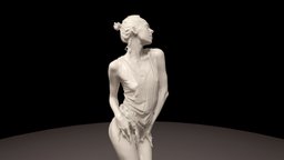 Gracie Ceramic Beauty standing, , beauty, bodyscan, realistic, woman, sensual, , scanstudio, gracie, figurativesculpture, life-model, metashape, girl, photogrammetry, female, sculpture