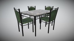 External Metal Table and Chairs