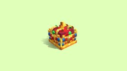 Kings Crown pixel-art, blockbench, kingcrown, low-poly, minecraft