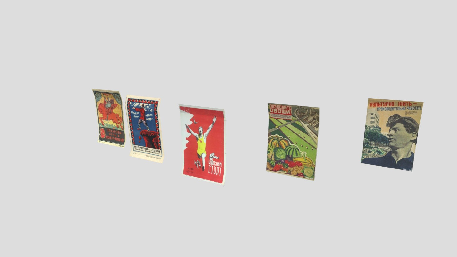 Soviet Posters - Download Free 3D model by BUBUK (@12buuk1) 3d model
