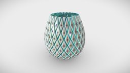Vase "Pineaplle" Please like if you download it room, flower, shelf, vase, showcase, decor, render, 3d, 3dsmax, model, home, free, decoration, sketchfab, download