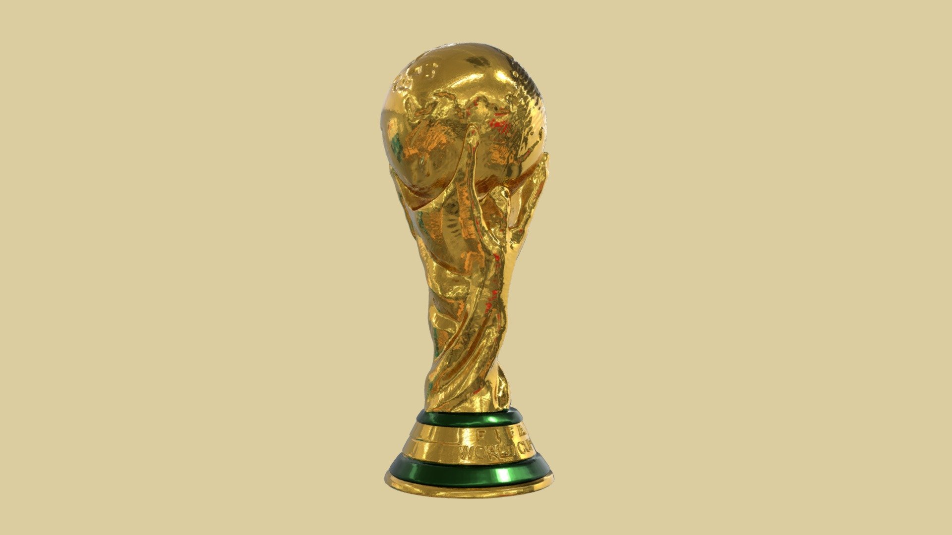 FIFA World Cup Trophy 2022

The World Cup is a gold trophy that is awarded to the winners of the FIFA World Cup association football tournament. Since the advent of the World Cup in 1930, two trophies have been used: the Jules Rimet Trophy from 1930 to 1970, and the FIFA World Cup Trophy from 1974 to the present day. It is one of the most expensive trophies in sporting history, valued at $20 million 3d model