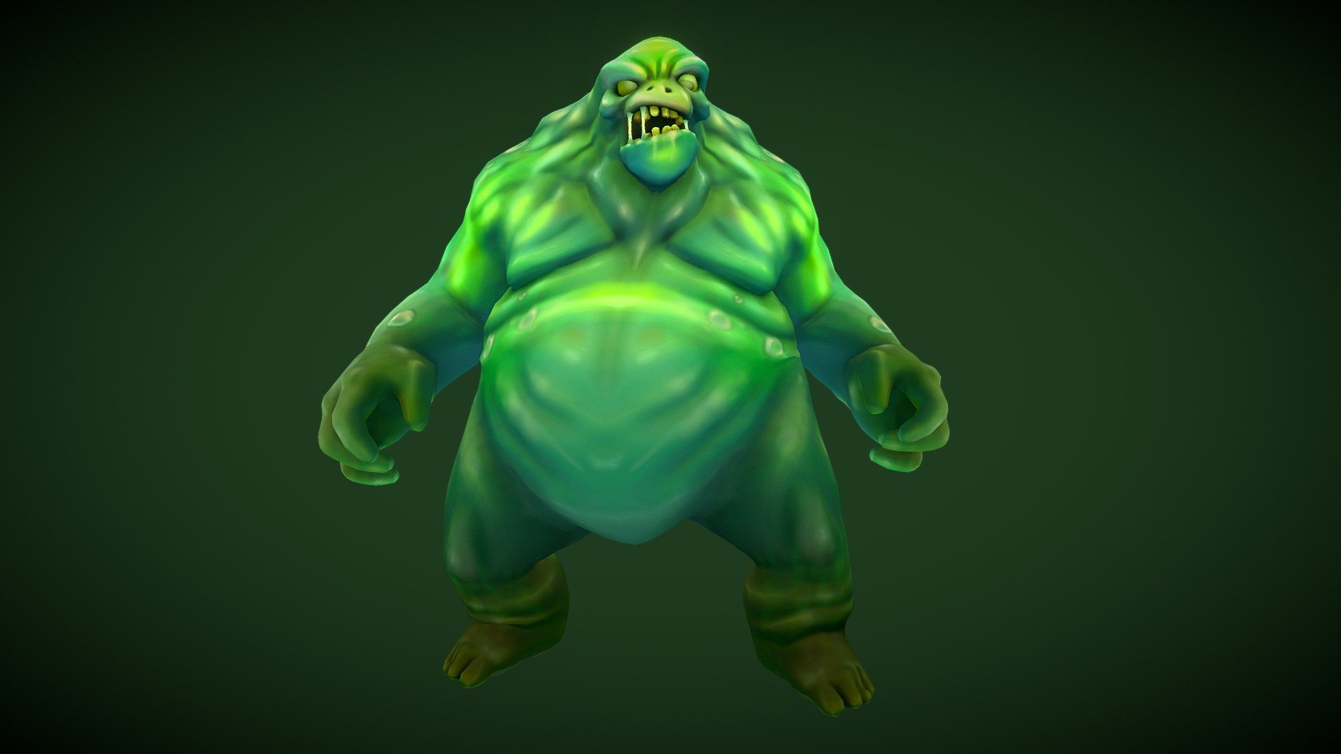 Stylized character for a project.

Software used: Zbrush, Autodesk Maya, Autodesk 3ds Max, Substance Painter - Stylized Fantasy Slime man - 3D model by N-hance Studio (@Malice6731) 3d model