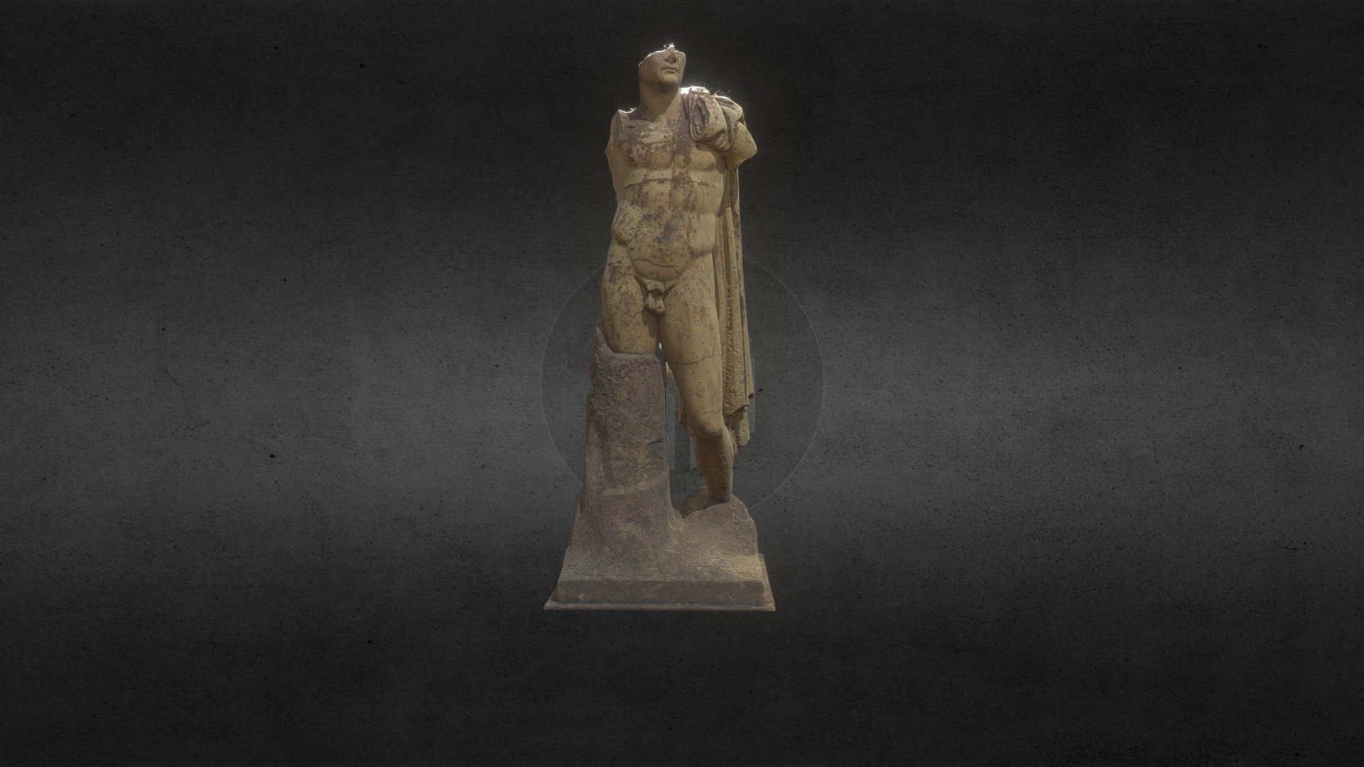 Reproducción de la estatua de Trajano, ubicada en el Conjunto Arqueológico de Itálica, Santiponce, Sevilla 3d model