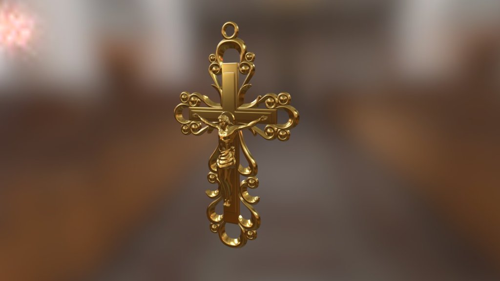 Jewellery Cross - 503 - Cross 2 - 3D model by Lizardsking 3d model