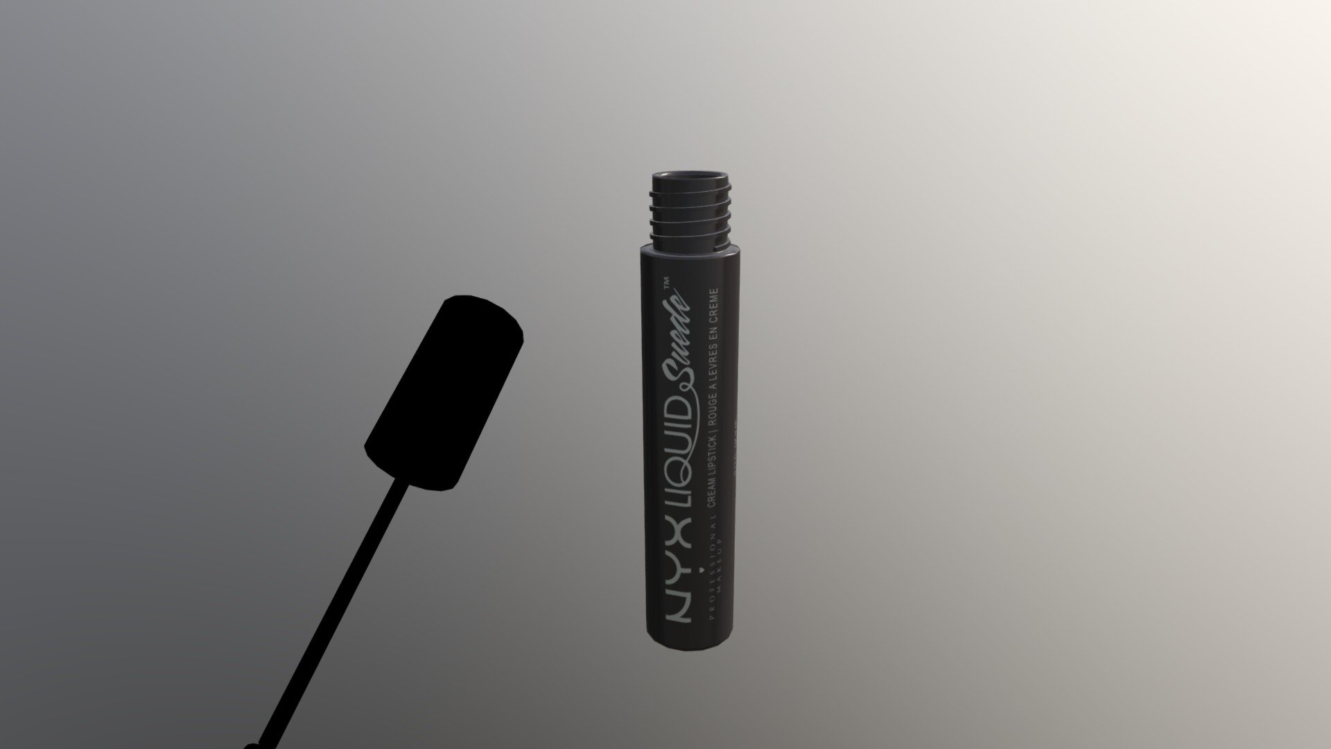This is a model I helped make while at Cubicle Ninjas for the VR Project we made for Nyx Professional Makeup in the fall of 2017. I worked with the model I was provided as a base, and I remade and rigged the cap with the brush to match the branding on Nyx's website, and I was provided  the physical product to match as well. I also unwrapped the model to create the texture.

The model is 3108 tris, 1 draw call with the texture size at 2048 x 2048, and I made the entire texture using primarily illustrator for all the text and labeling in vector format. I did not make the liquid suede logo or the nyx logo here, they were provided to me by another graphic designer I worked with on this project 3d model