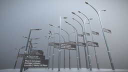 Light Poles (Overview) led, streetlight, citylight, 3dhaupt, low-poly, pbr, sci-fi, futuristic, electrical-light-sources, light-emitting-diodes, sci-fi-city-lamp, sci-fi-citylight, noai