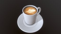 Capuchino in a cup drink, food, product, coffee, restaurant, lounge, day, beverage, showcase, living, decor, kitchen, every, lifestyle, substancepainter, substance, house, home