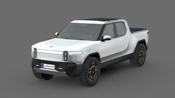 Rivian R1T modern, truck, power, vehicles, tire, cars, drive, luxury, speed, pickup, automotive, ev, electric-vehicle, vehicle, lowpoly, futuristic, car, electric, rivian, r1t, rivian-r1t