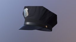 Police Cap hat, top, headdress, substancepainter, substance, pbr, helmet