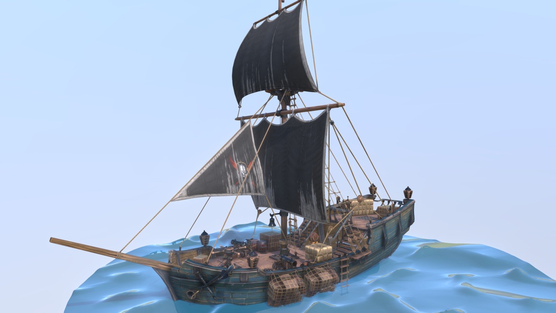 This is one of the ships you can navigate in Shorecut, a game that is being made an that will run on Oculus GO and other mobile VR headsets.

Please consider following the game on: 
Facebook: https://www.facebook.com/shorecutvr
Twitter: https://twitter.com/ShorecutVR
Instagram: https://www.instagram.com/shorecutvr
Official website:  https://www.shorecutvr.com - Shorecut - Gunboat - 3D model by madseb 3d model