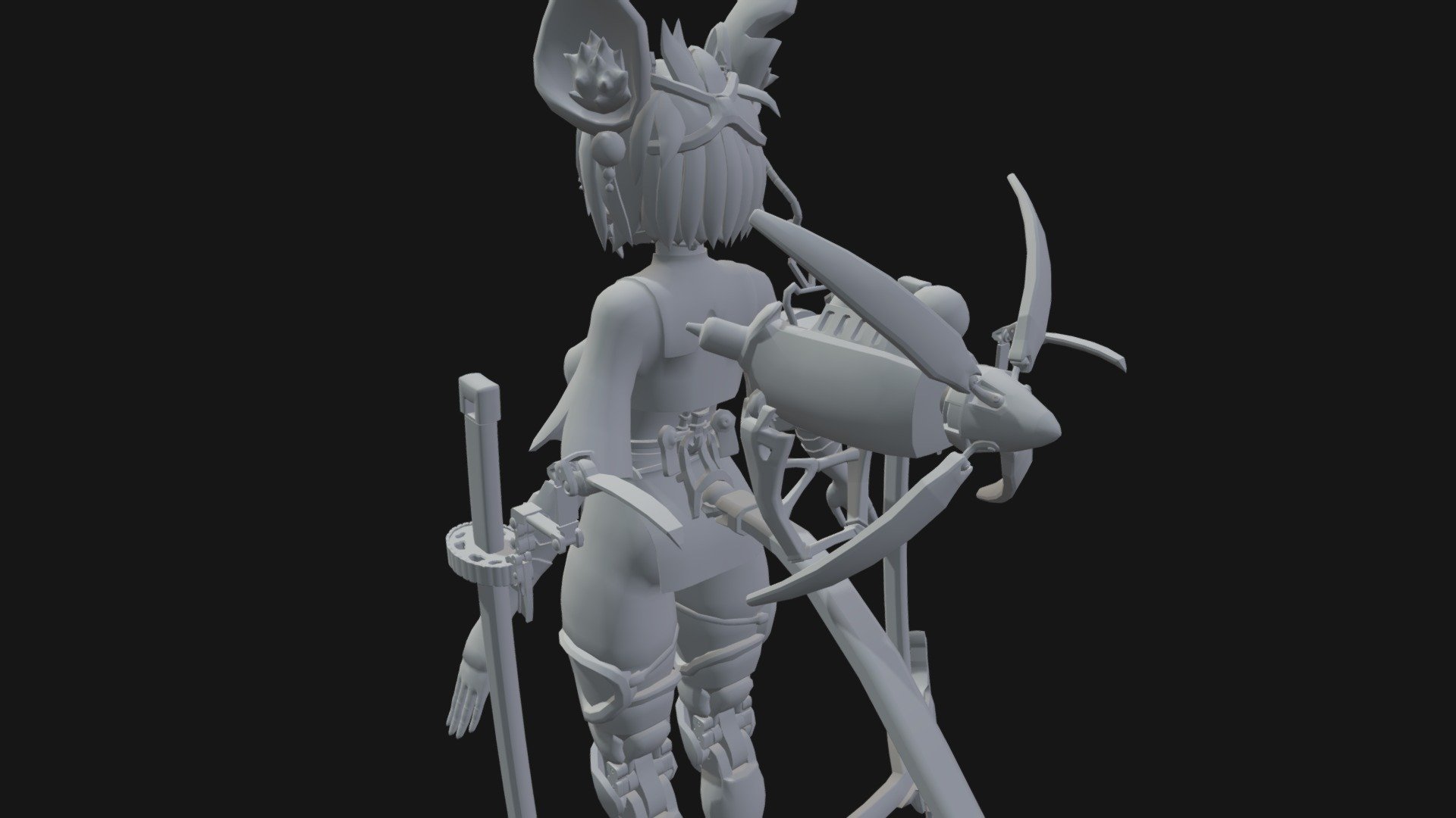 Created in 3Ds Max

Original Character Concept by https://twitter.com/liren44?lang=en
 - Samurai Cyber Girl (WIP) - 3D model by Odami_3D 3d model