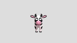 Cute low-poly Cow cow, cute, animals, emotion, catoon, animation3d, low-poly, asset, game, blender, animation, gameready, catooncharacter