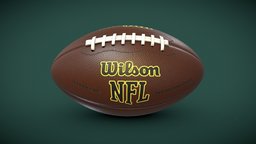WILSON RAGBY BALL leather, augmentedreality, nfl, wilson, fitness, vr, virtualreality, running, virtual-reality, ragby, game, 3d, model, sport, ball, nflfootball, nfl-3d