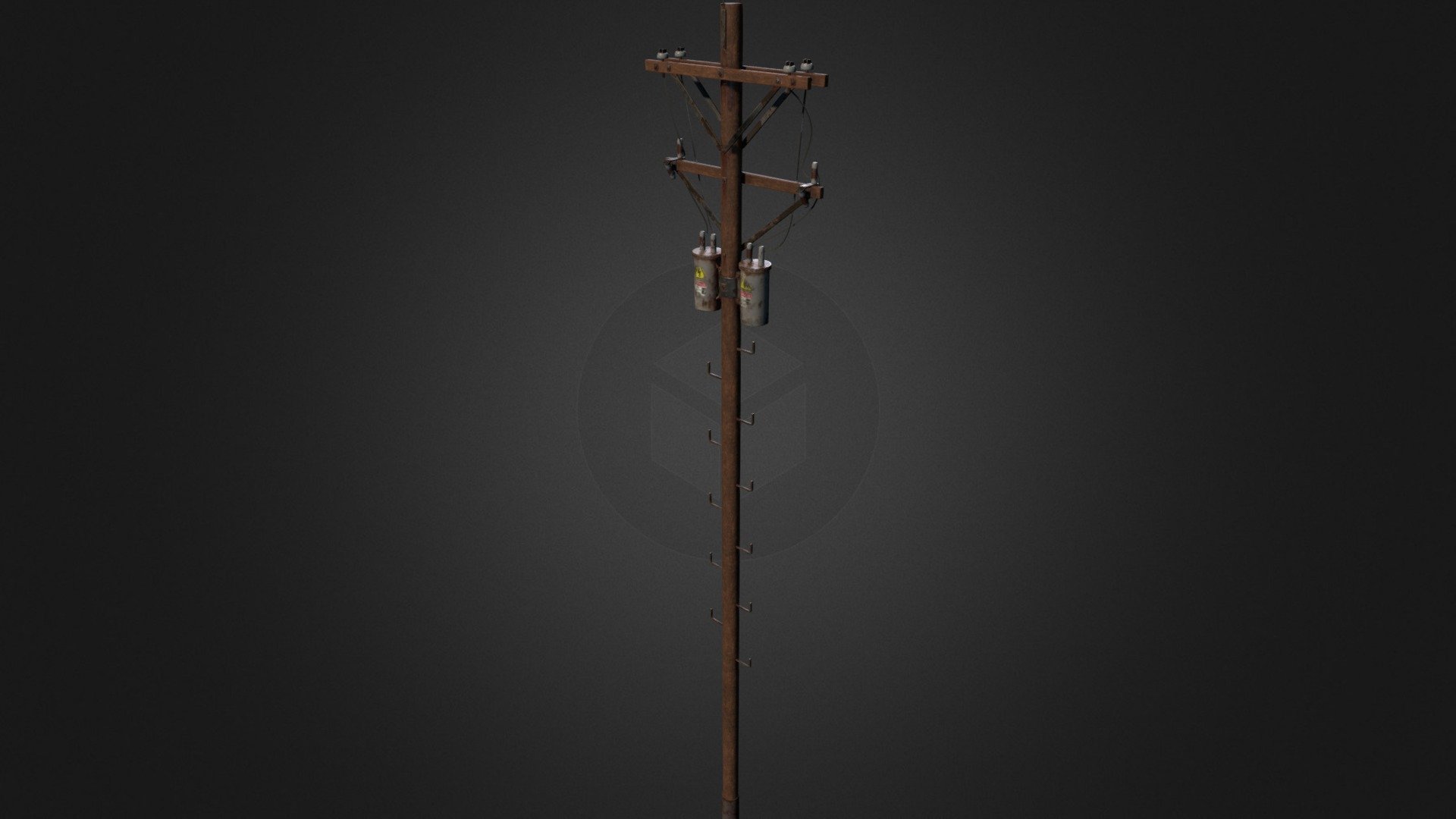 An electric pole for my game. Modelled in Blender, textures in Substance Painter - Electric pole - Download Free 3D model by neverfollow81 3d model
