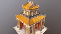 Tomb of Tu Duc drone, monument, 3d-scan, aerial, medieval, landmark, travel, vr, ar, museum, 3d-scanning, vietnam, downloadable, unesco, cultural-heritage, freemodel, photoscan, architecture, photogrammetry, free, download, history, mustech