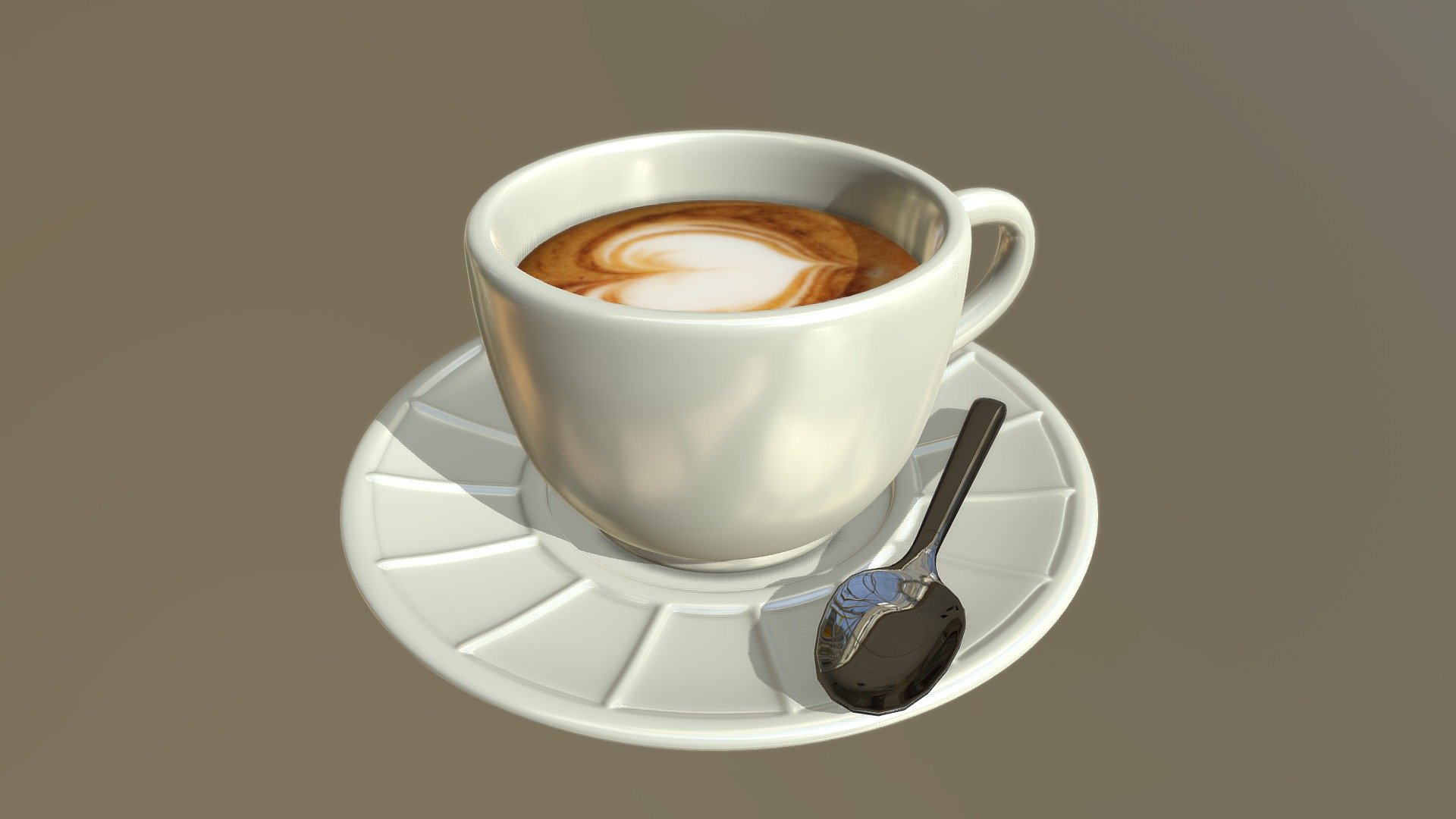 Never leave cup of coffee 3d model