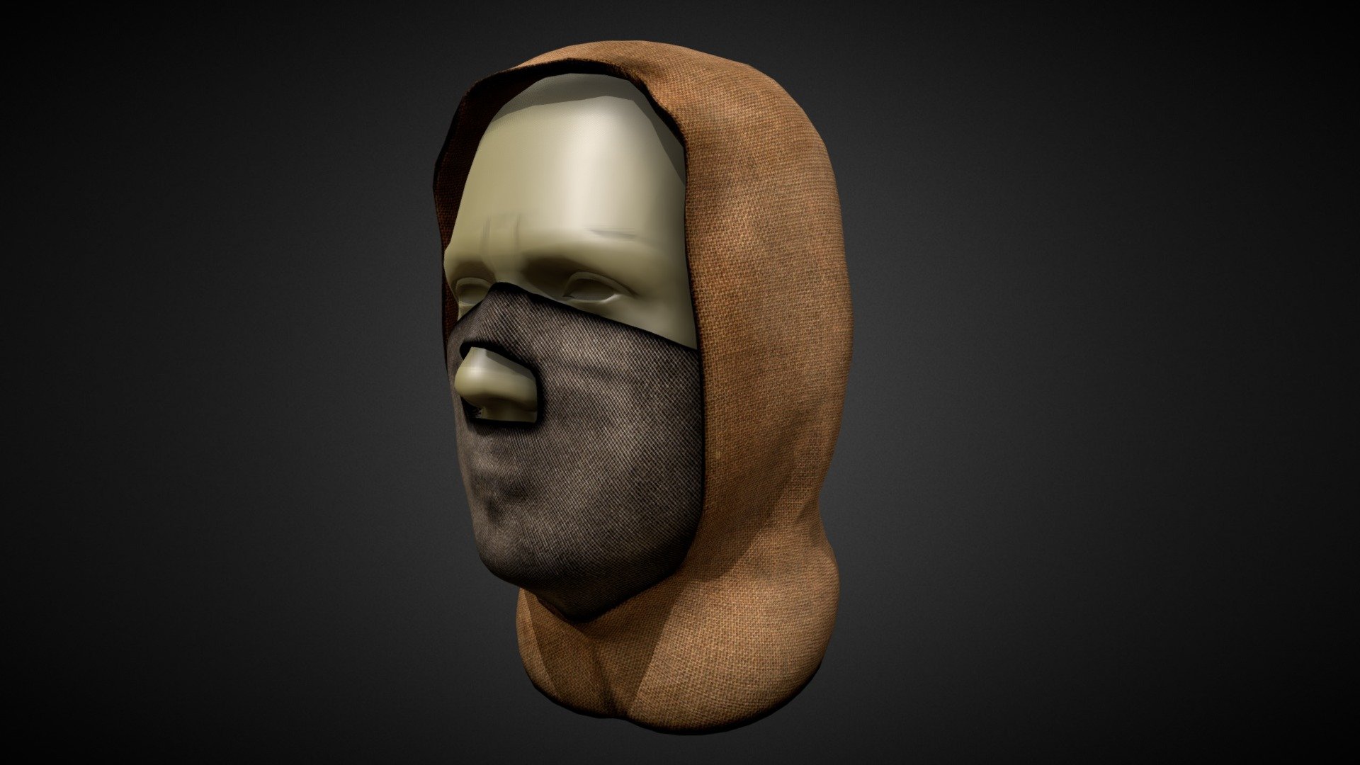 Face mask with cut-out nose and hood - [Badly] - Download Free 3D model by VALIDOL (@VALIDOLOVICH) 3d model