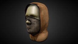 Face mask with cut-out nose and hood full, hood, nose, mask, hoodie, maska, hoods