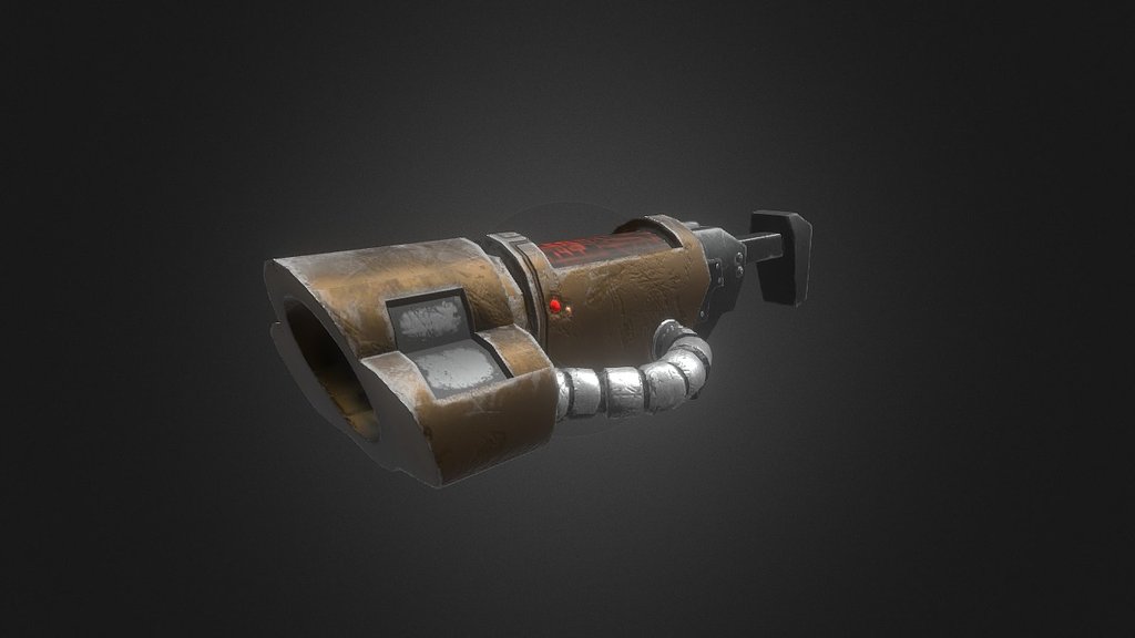 Rail Gun Quake 2 - 3D model by ctpejiok22 3d model
