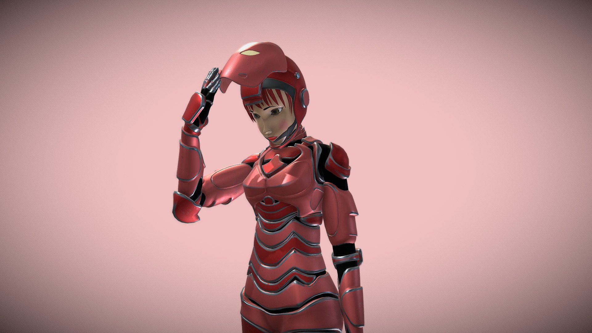 Red - Iron Suit Girl
One of a Kind!
Rigged - animation Cycle included.
UV Unwrapped and textured. 
Comes with textures at 4096x4096 resolution. 

The model contains 9 objects, 6 sets of material, and 5 sets of textures. 
Modeled in Blender, painted in Substance Painter. 

Blend file before modifiers has 15.197 Faces, and 16.158 Vertices.

My Gallery: https://edjan3d.wixsite.com/my-site - Red - Iron Suit Girl - Buy Royalty Free 3D model by Ed (@Ed3D.Blend) 3d model