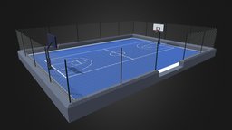 Basketball Court court, basketball, sports, baskets, 3d-model, basketball-court, 3d, blender, blender3d