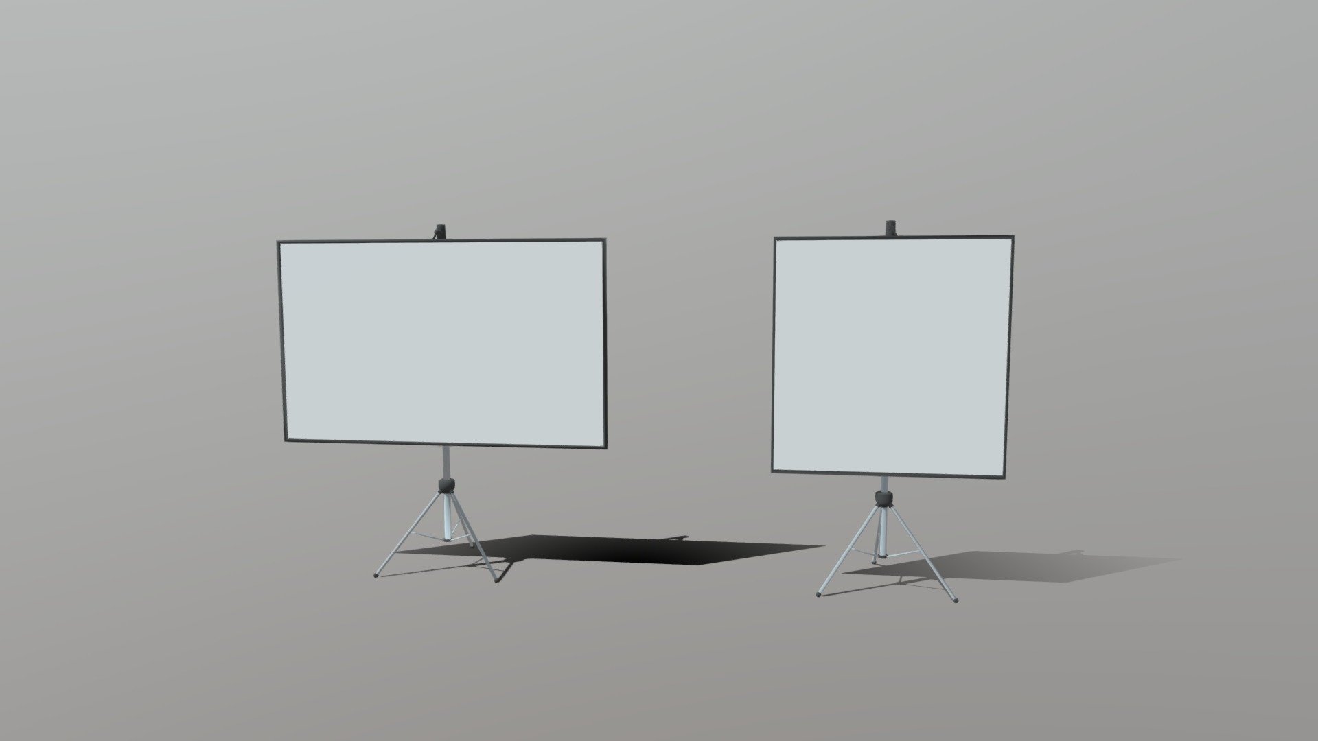 2 projector screens
- one wide
- one upright

Feel free to use wherever :) - Projector Screens - Download Free 3D model by RackRibs 3d model