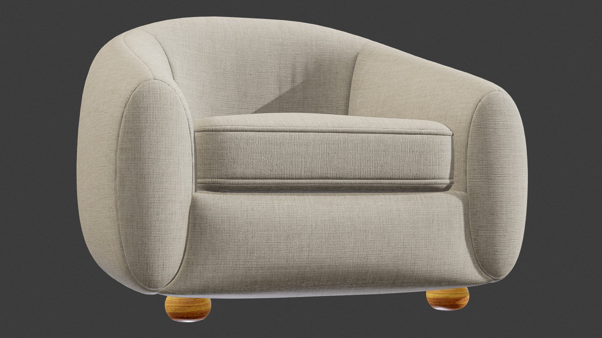 -no plugins/modifiers etc
-model fully UVs unwrapped 
-diffuse texture size: 8192x8192
-model was made in real size
-scene units measurement: millimeters
-dimensions: 82.2 H x 108.3 W x 98.8 (cm) - Yoji Chair - 3D model by TypicCube 3d model
