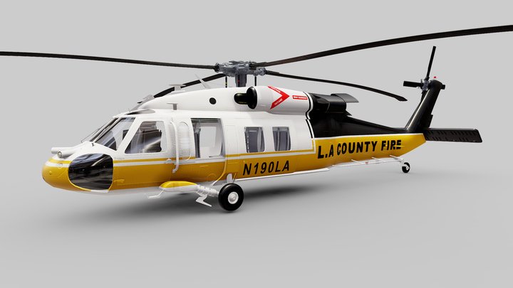 Sikorsky UH-60 LA County Fire


Detailed cockpit instruments
Baked textures
8k textures for main body
4k textures for everyting else

This model also Includes the following textures skins


U.S Customs and Border Protection
Hambulance
U.S Coast Guard
U.S Navy
Colombian Police
L.A County Fire
US Army
 - Sikorsky UH-60 LA County Fire - Buy Royalty Free 3D model by luisbcompany 3d model