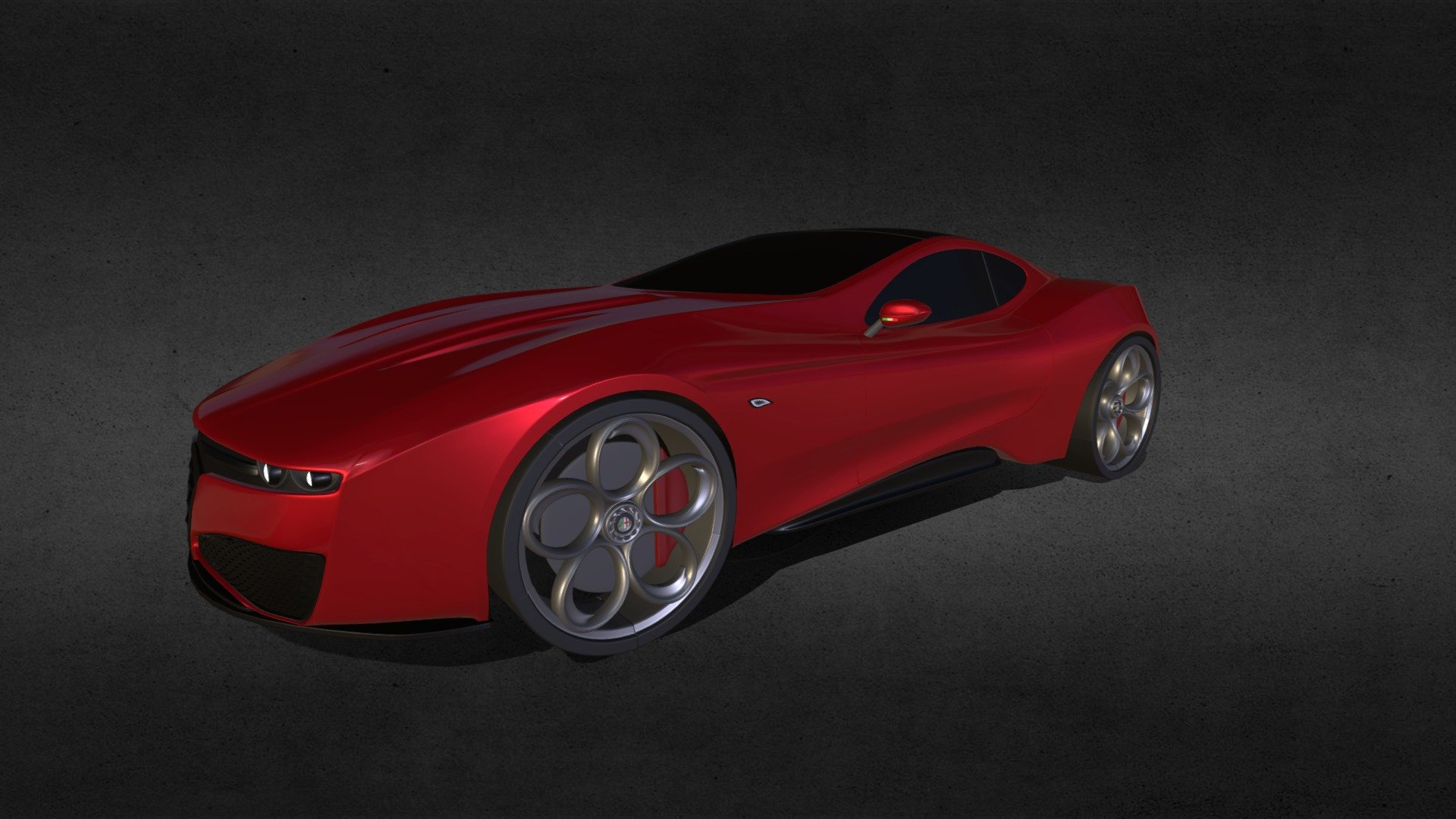 Alfa Romeo Montreal Concept - 3D model by lrseinauto 3d model