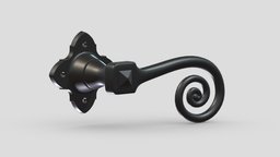 Curly Tail Black Antique Handle