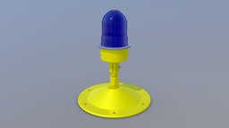 Airport Taxiway Light airport, high-poly, omnidirectional, airfield, taxiway, 3dsmax, 3dsmaxpublisher, light, noai