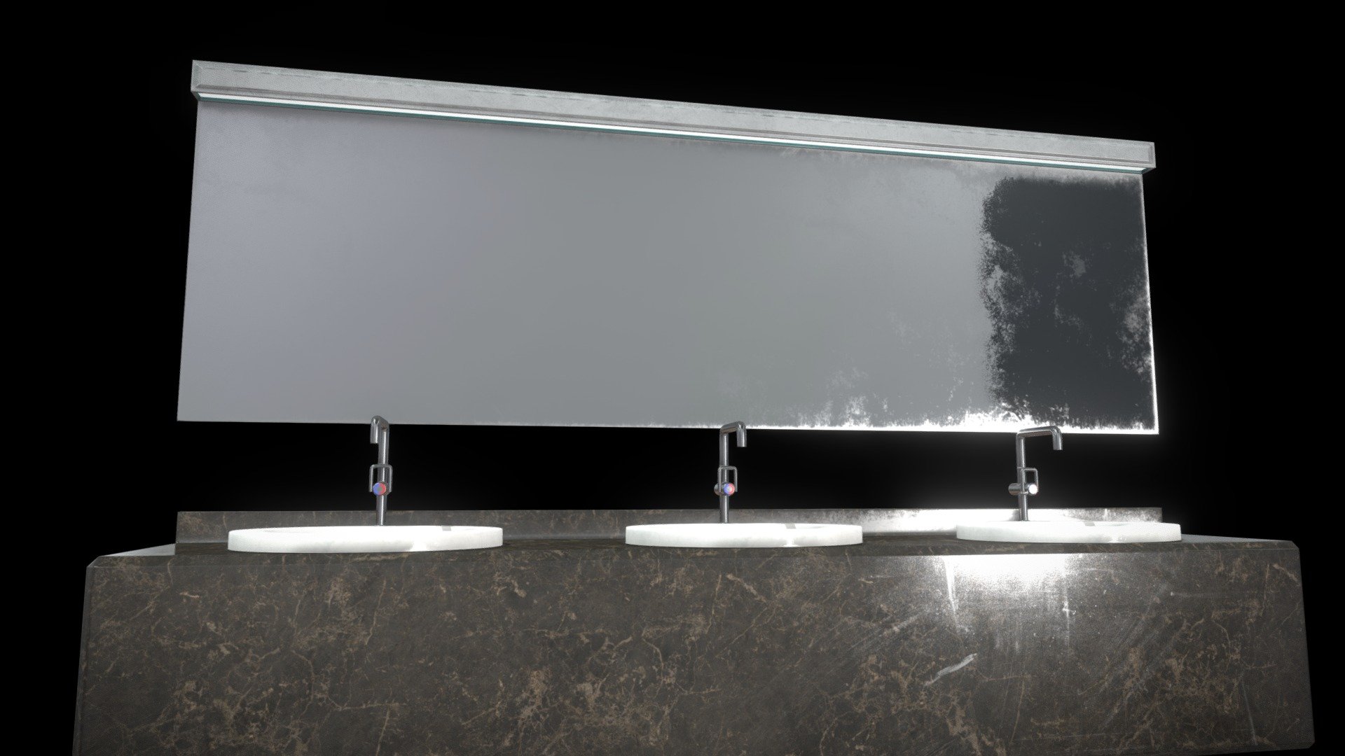 A modern wash basin useful for toilets and restrooms - Washbasin - 3D model by 3ddominator (@roughdominator) 3d model