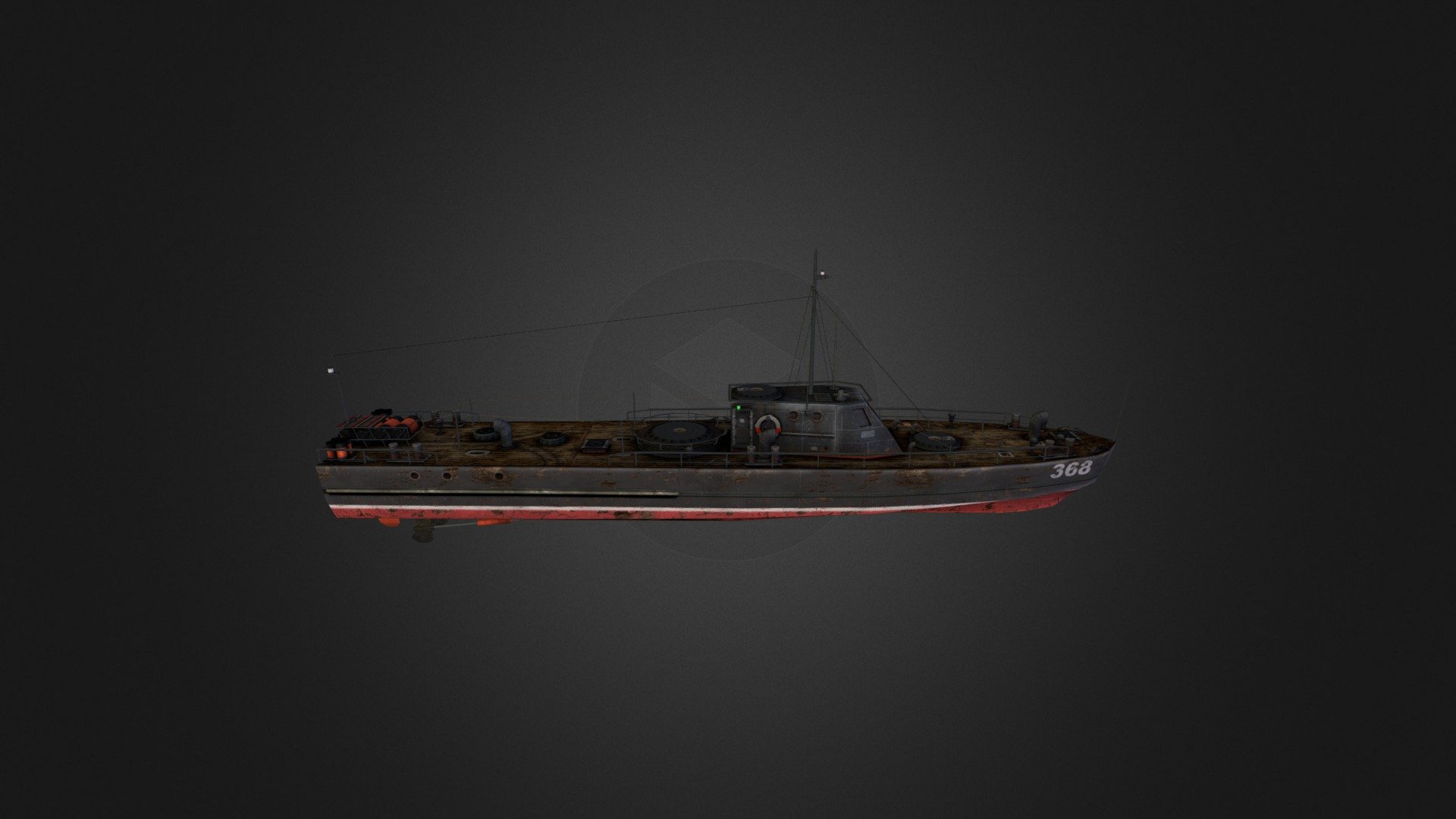 Torpedo boat type "D -3" - 3D model by ikudinov 3d model