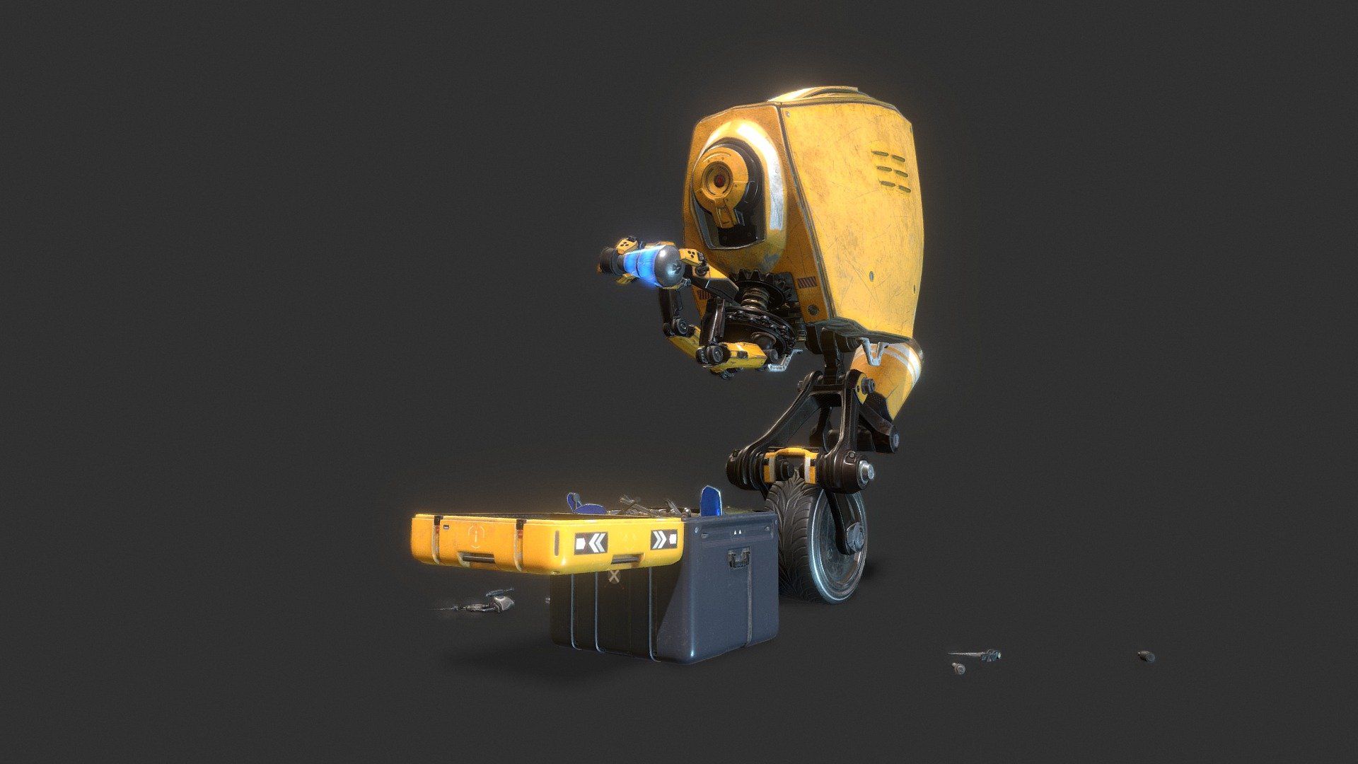 3D model of Cyber Monocykl Sci-Fi Robot with Sci-fi Loot Box

Resolution of textures: 4096Max4096
Textured created with Substance Painter - Monocykl Sci-Fi Robot Low-poly 3D model - Buy Royalty Free 3D model by danielmikulik 3d model