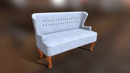 Dahlia couch 1400 by 860 mm office, modern, couch, classic, furniture, fabric, woodwork, carpentry, dahlia, substancepainter, substance, architecture, design, home, wood