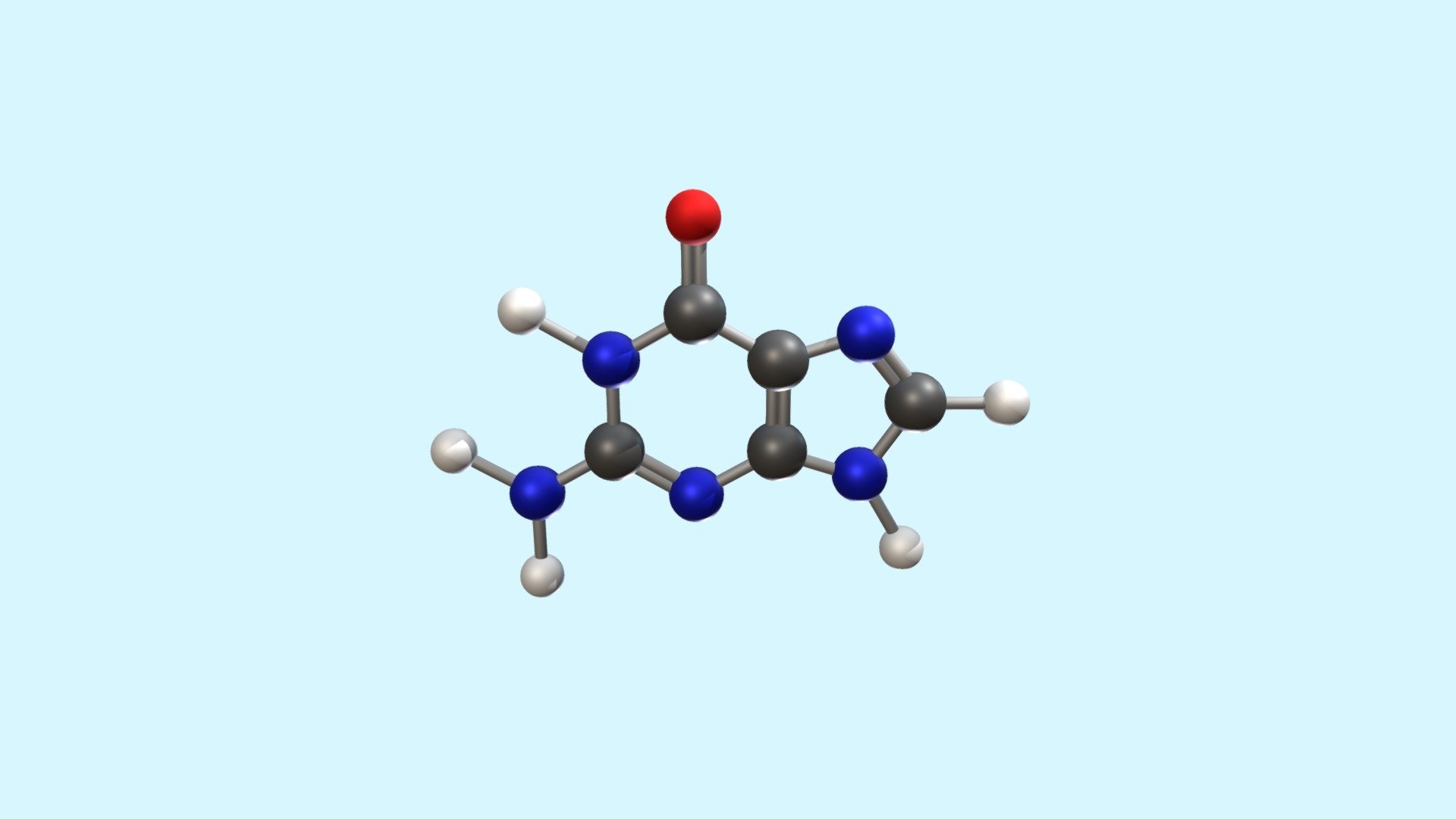 Guanine molecule found in DNA and RNA - Guanine - 3D model by cmccutchan 3d model