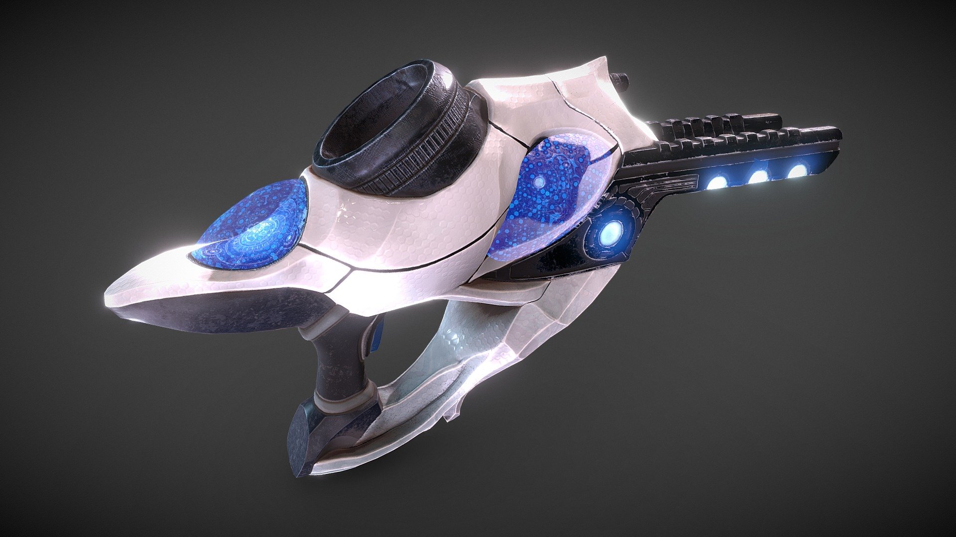 Another part of the SciFi weapon series I’m working on. This pistol has the same specifications as the other weapons in the set and can be used in games or other realtime projects. Full PBR texture set included 3d model