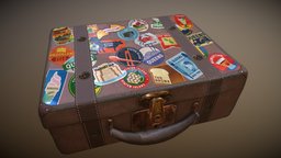 Old-styled vintage travel suitcase || Challenge vintage, travel, suitcase, substancepainter, substance, suitcasechallenge