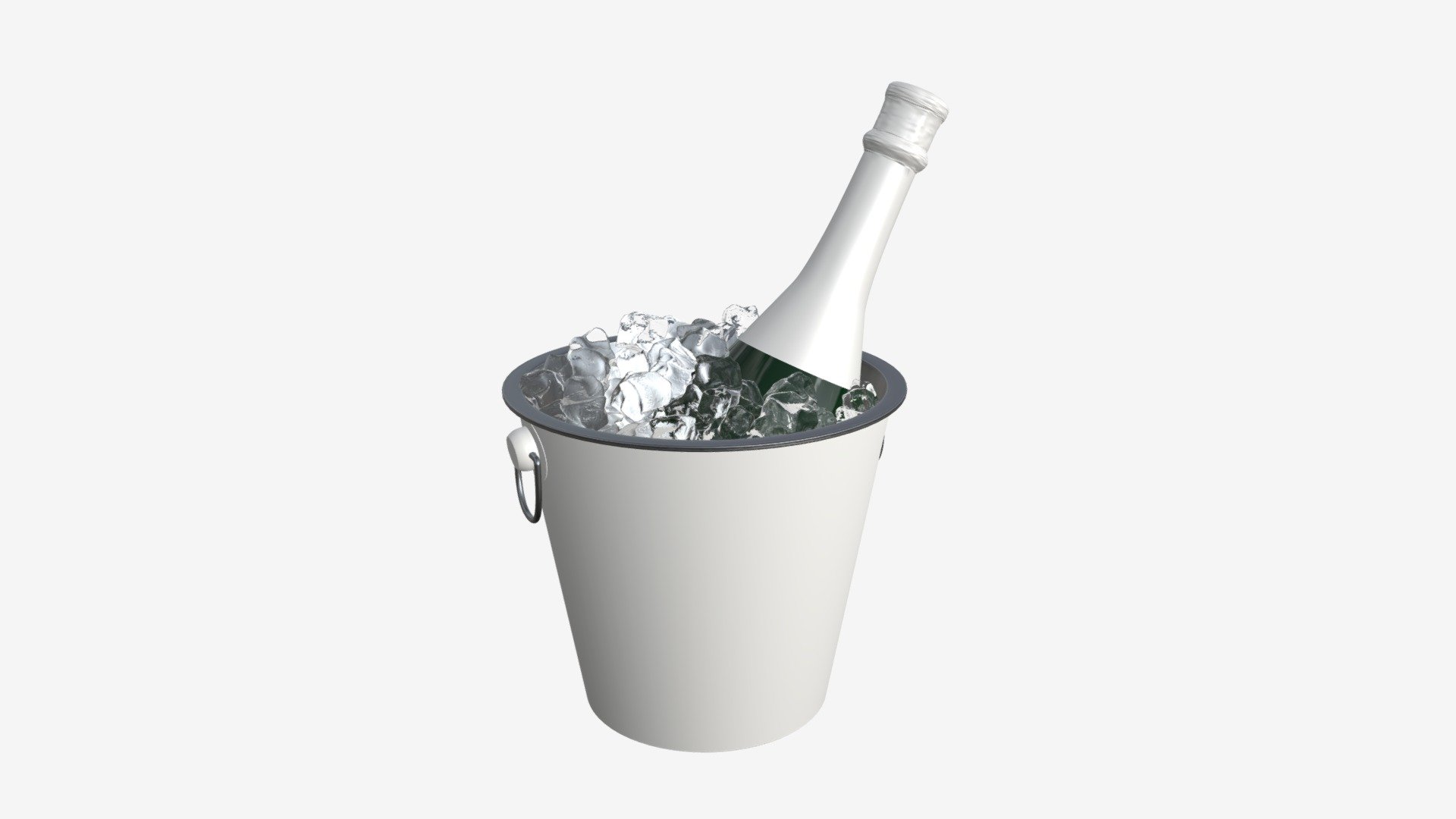 champagne bottle in metal bucket - Buy Royalty Free 3D model by HQ3DMOD (@AivisAstics) 3d model