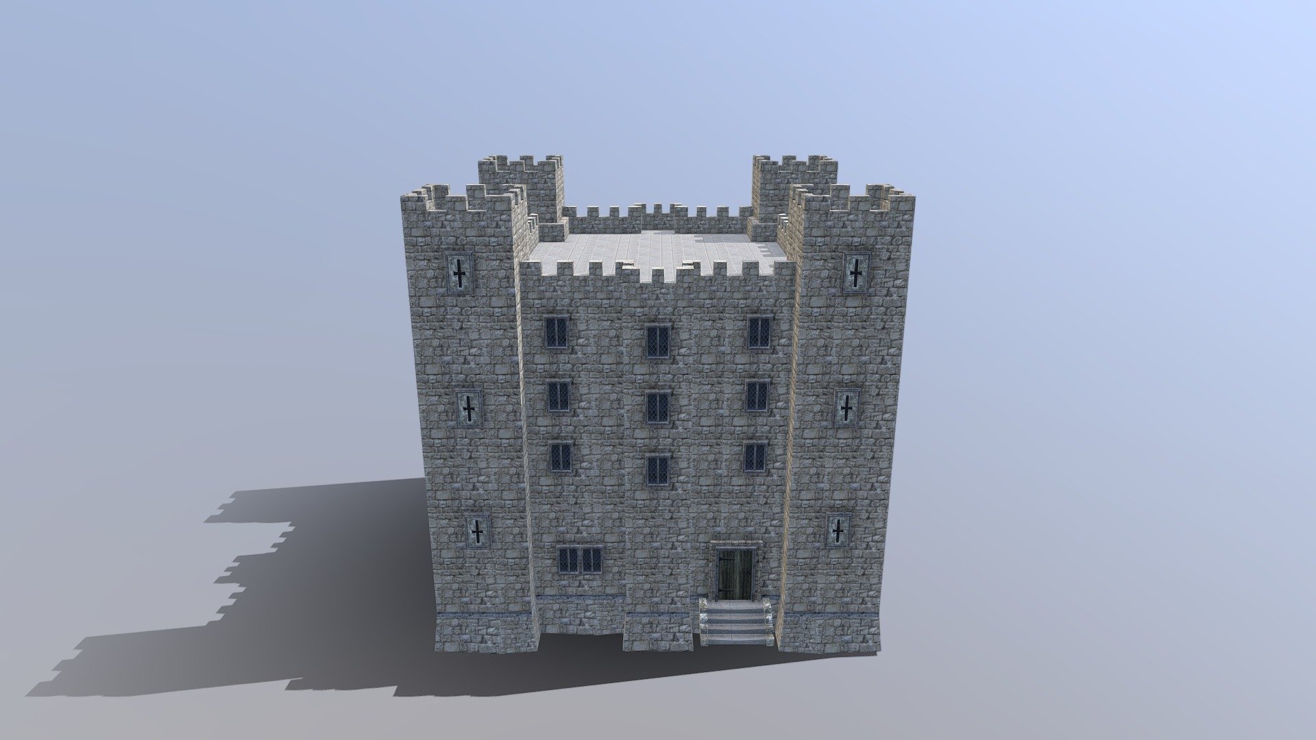 Keep for Celtic modular castle set for Battle Siege Royale 3d model