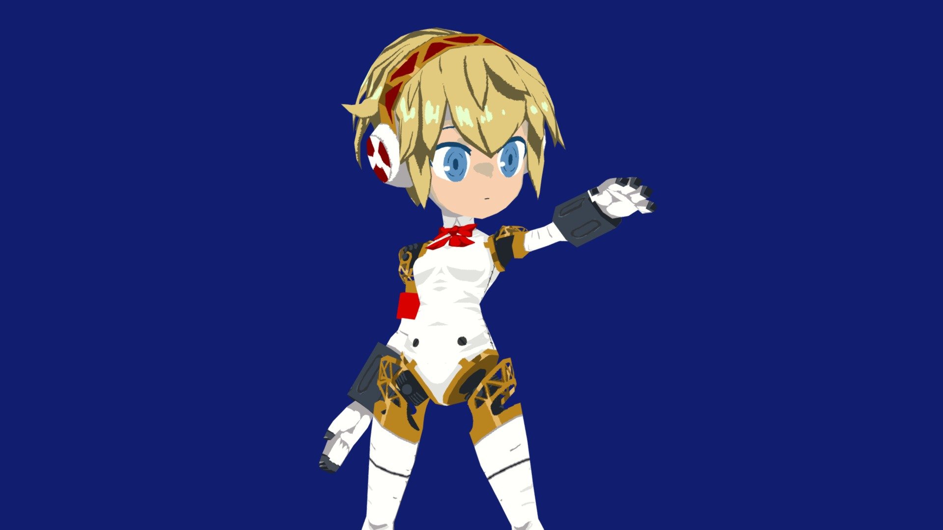 I¨m so glad I got this commission opportunity,  the chance to model aigis , I would never let that go ,whew, I love her design, her theme , etc etc, anyhow, getting serious now

Notes about the modeling, her arm and leg mechanism were very difficult to figure out, whew, this time I almost had to make a new mesh from scratch, and a new uv map, and new rigging ,the whole deal, the face was annoying me the whole way till the end when I remade it for the fourth time , I think she came out alright anyway tho~ - Aigis (persona series) - 3D model by chained_tan (@ch_fren) 3d model