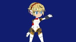 Aigis (persona series) b3d, robotic, commission, android, blender-3d, personas, aigis, robotgirl, lowpoly, robot